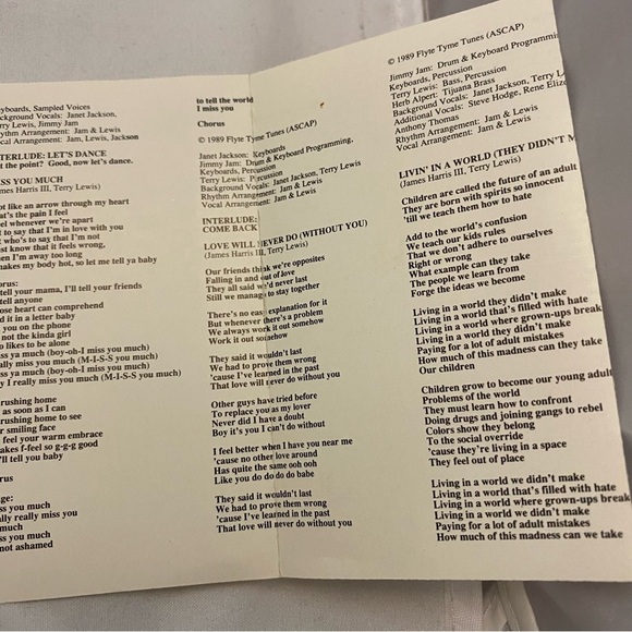 Janet Jackson - Rhythm Nation - 1989 Cassette /R&B Soul Vocal Pop - Picture 11 of 16